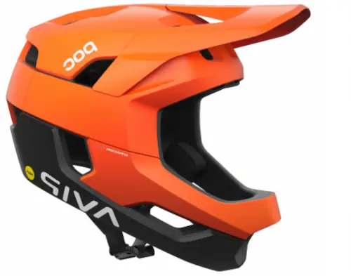 casque intégral vtt orange